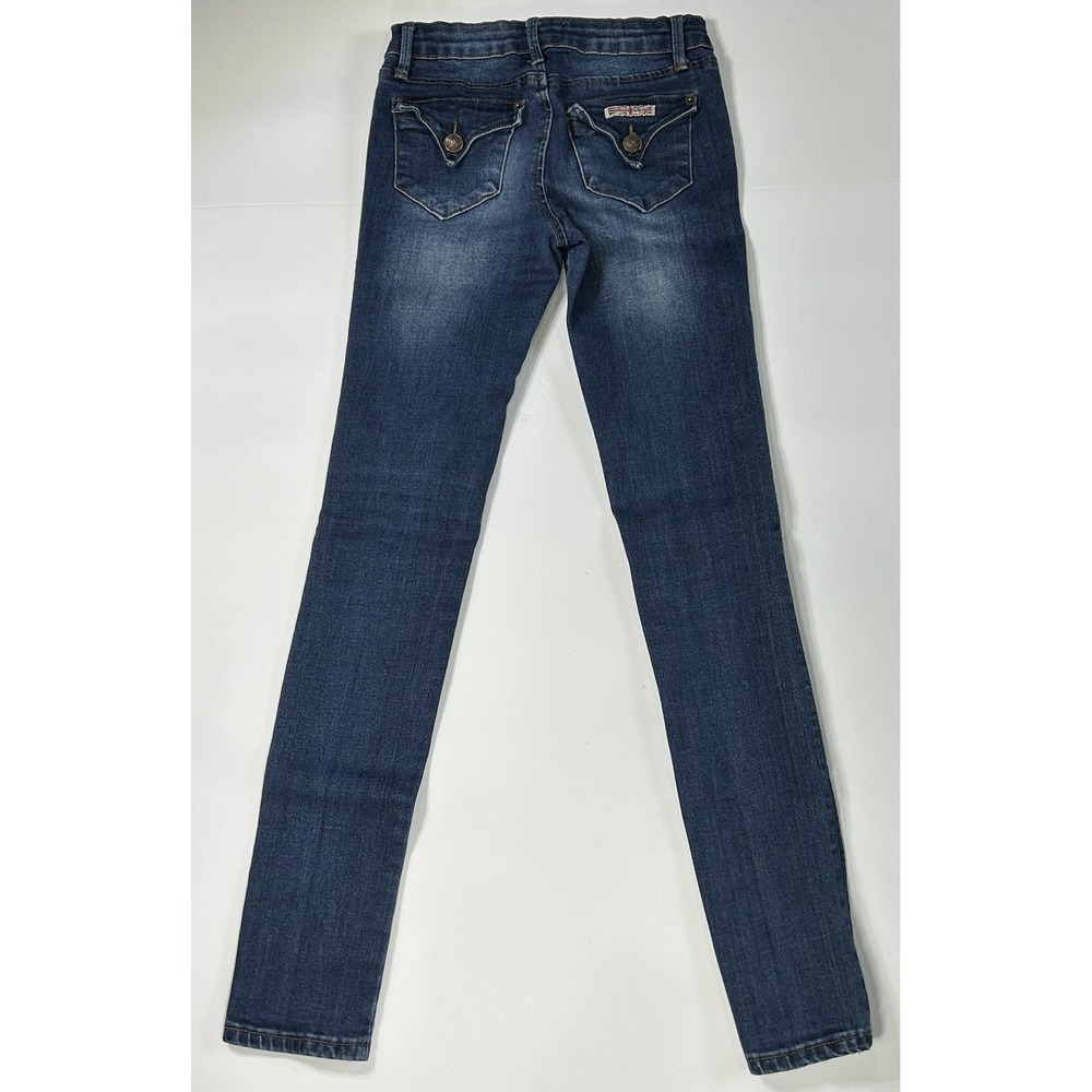 Hudson Denim Girls Skinny Jean Youth 14 Distressed Denim Mid Rise Stretch